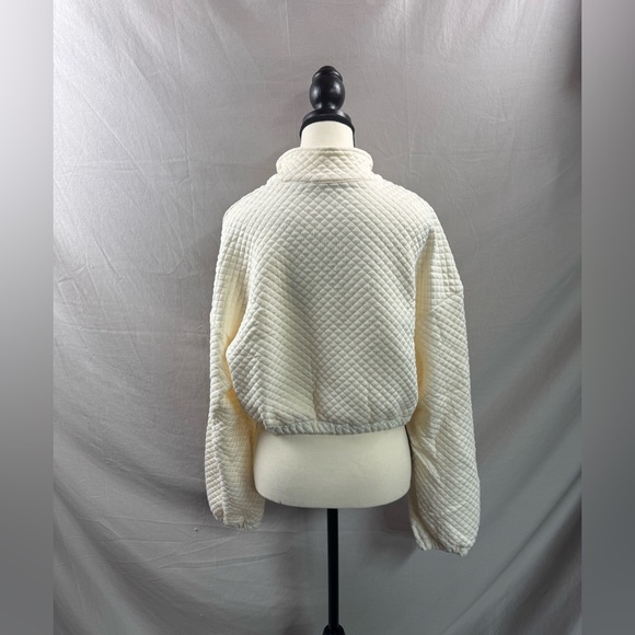 Flap Pocket Drop Shoulder Zip Up Crop Jacket - Picture 10 of 10